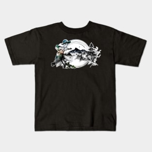 Ancient Mountains in the Mist Kids T-Shirt